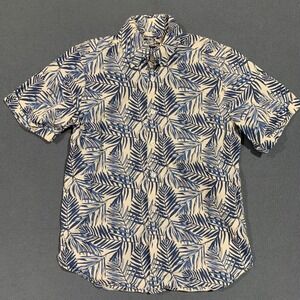 First Wave Kids Tropical Palm Print Button Down Short Sleeve Shirt Size‎ 10/12